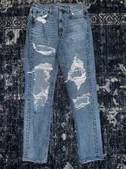 American Eagle Highest Rise Mom Jean LONG (distressed)