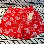 Joie NWT high rise tropical floral linen blend shorts size 8