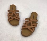 Beige Slide Sandals Size 7.5