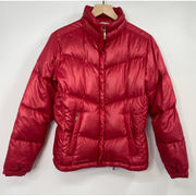 Columbia Down Feather Puffer Jacket Winter Insulated Red Womens Size Small