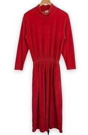 Vintage Ll Bean Velour Maxi‎ Dress