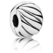 PANDORA Sterling Silver Round Feathered Clip - 791752