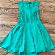 Ark & Co. peek a boo back mini dress in green