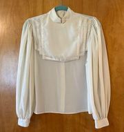 CASSIDY Top Blouse Buttons On Back Prairie Cottagecore Peasant Vintage Size 8