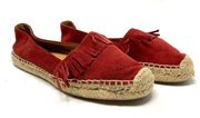 Marc Fisher LTD Cathy Fringe Espadrille Flat Red