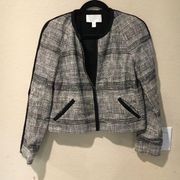 BOSS Hugo Boss gray tweed woven blazer