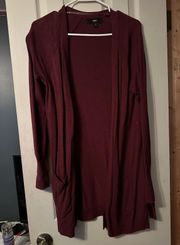 Burgundy cardigan