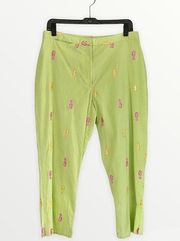 Lily Pulitzer Vintage Green Seahorse Capri Pants