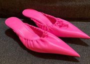 BALENCIAGA Nappa Lambskin Scrunch Pointed Pump size 39