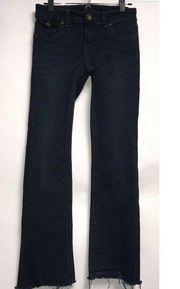 Kut From The Kloth Womens Jeans Size 4 29 L Frayed Raw Hems Dark Blue Denim