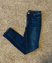 Women’s Dark Blue Non ripped skinny jeans.