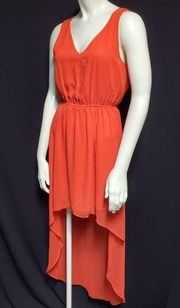 Everly Orange High Low Dress (Small)