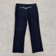 Vintage 90s Lawman black bootcut bareback western jeans with embroidery