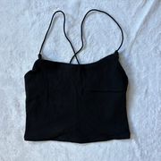 Fashion Nova Getting Exposure Ribbed Strappy Crop Top Black Small