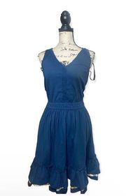 SZ S Blue Ruffle Dress