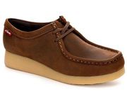 Padmora Wallabee Brown Leather Lace Up Loafers