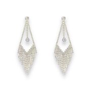 Elegant CZ Long Dangle Drop Earrings for Women