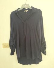 Pleione navy blue top M