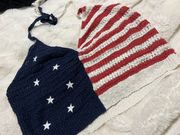 Red White And Blue Crop Top 