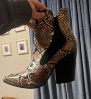 Boutique Snakeskin Booties