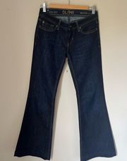 DL1961 Melissa Flared Leg Jeans in Dark Mariner Wash Women's sz 27