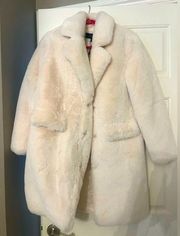 Kendall and Kylie faux fur ecru jacket