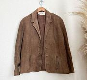 Vintage Loewe tan suede leather jacket size S