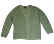 Factory Womens Green Open Cardigan Sweater Size M