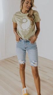 Roolee TNR jeans high rise straight jean shorts NWT