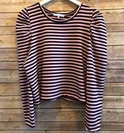 Rebecca Minkoff Talia Striped Cropped Sweatshirt Size XXL Equivalent To US 12