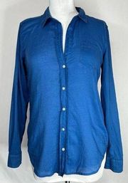 Lilly Pulitzer Women's 100% Cotton Lightweight Long Sleeve Button Down Blouse Si