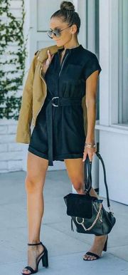 Bryana Belted Utility Romper