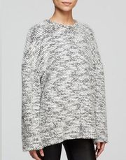 HELMUT LANG Marled Chunky Wool Blend Knit Sweater