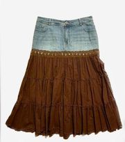 NWOT Western Denim Skirt