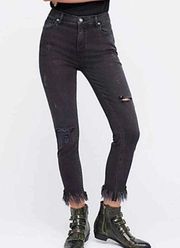 Free People Great Heights Raw Distressed Hem Jeans SZ 29 Long