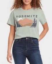 Zoe + Liv Yosemite California Graphic Tee in Mint Green, Cotton Blend, Small