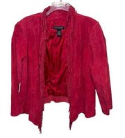 Vintage Dialogue QVC Style 100% Suede/Leather
Fringe Jacket