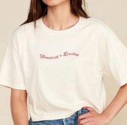 NWT MATE the Label Organic Cotton Cream Roxy "Somebody's Darling" Crop Top - S