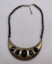 Ruby Rd Road Bib Statement Necklace Cabochon Retro