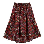 Draper James Waterfall Skirt Black Ribbon Flower Pull On Hi Low Women’s Size XL