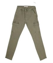 Mavi Jeans Cargo Mid Rise Skinny Denim Olive Green Jeans Slim Stretch Womens 27