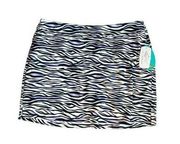 GREG NORMAN Purple White Zebra Print Skort Size L NEW