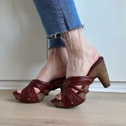 Frye Reese Leather Heels in Oxblood Size 9 Leather Western Style Platform