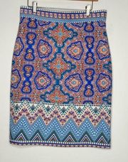 Antonio Melani Bright Printed Skirt SIZE 10