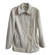 Calvin Klein Cream Button Peacoat Size 4