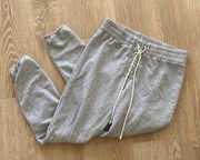 Grey Lace Up Joggers