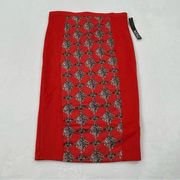 XOXO Red MIDI Formal Dress Skirt Women’s XL Has Censor Tag