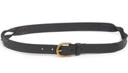 NWT  Leather Belt Covered D Twist Studded Black Size M