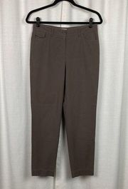 Brunello Cucinelli Olive Brown Tapered Leg Cotton Trousers Sz.6