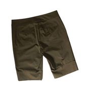 TRINA TURK CUFFED BERMUDA SHORTS OLIVE GREEN SIZE 4 (XS). LIKE NEW!